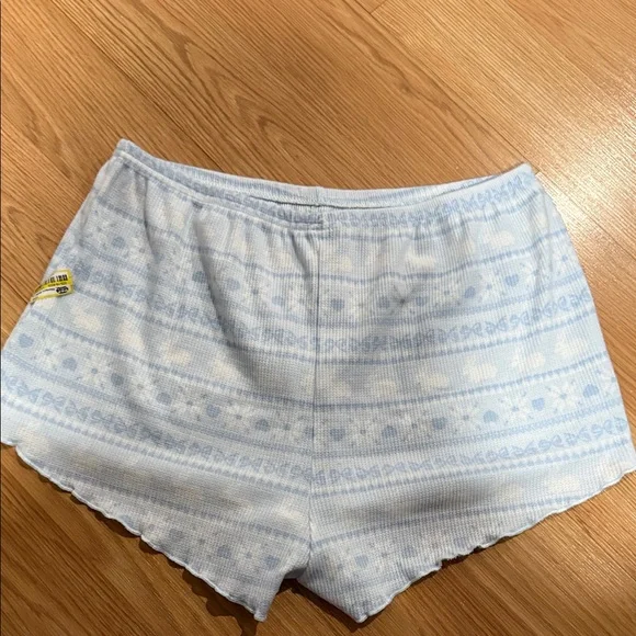 Wild Fable Women's Sleep Lounge Shorts Knit Light Blue Ruched Sides small  NEW…8 - Picture 5 of 15